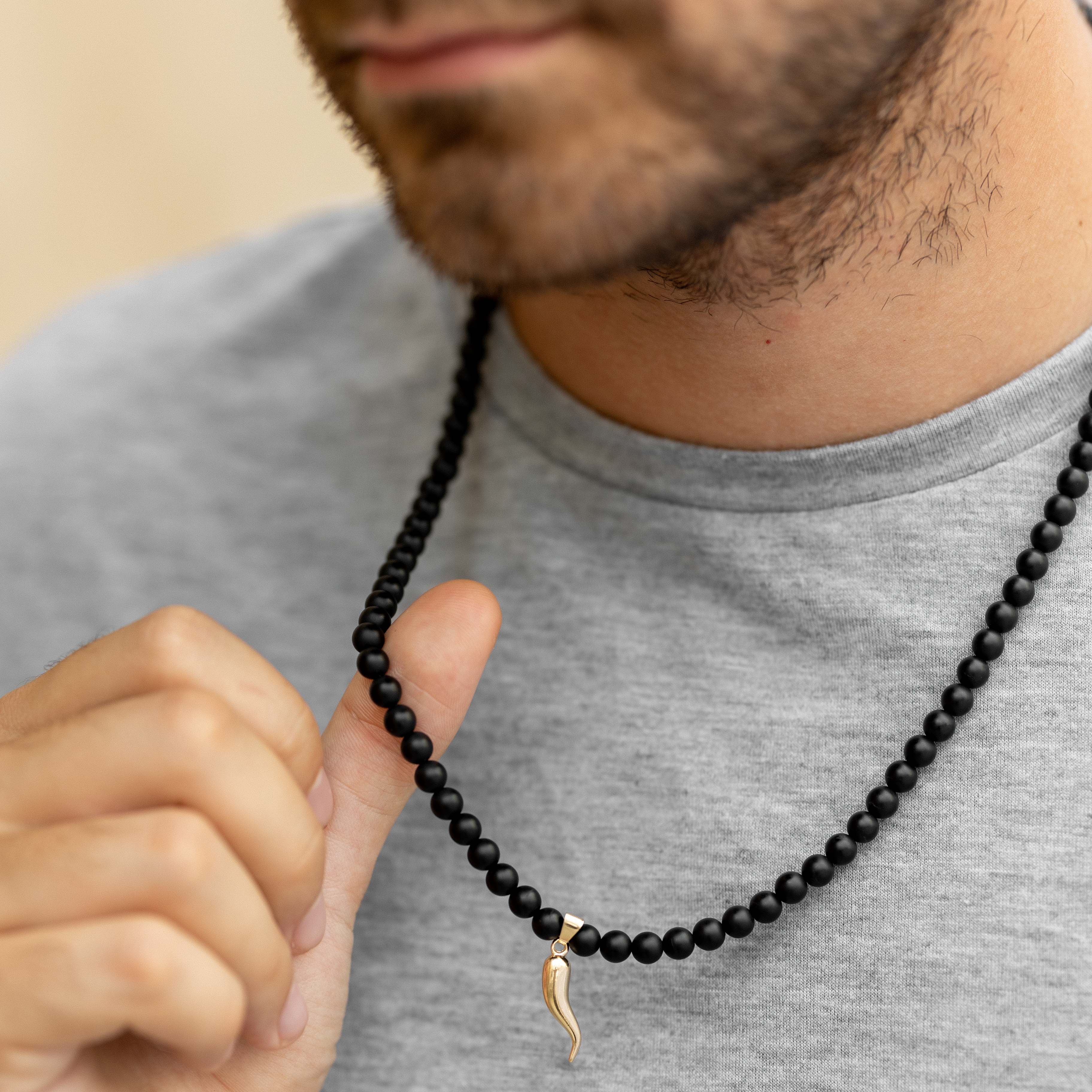 Mens Beaded Necklaces, Handmade Mens Necklace – MaLi Beads, image size:3648x3648