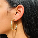 Nyra Gold Braided Hoops