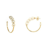 Jaya Half Hoop x Half Pearl