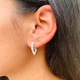 Bryn Silver Knot Hoops