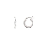 Lumi Mini Silver Tube Hoops