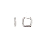 Auri Silver Square Hoops
