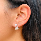 Cleo Silver Triple Hoops