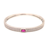 Gemstone CZ Bangle Bracelet