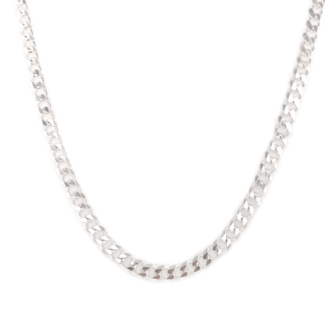 4mm Silver Curb Chain