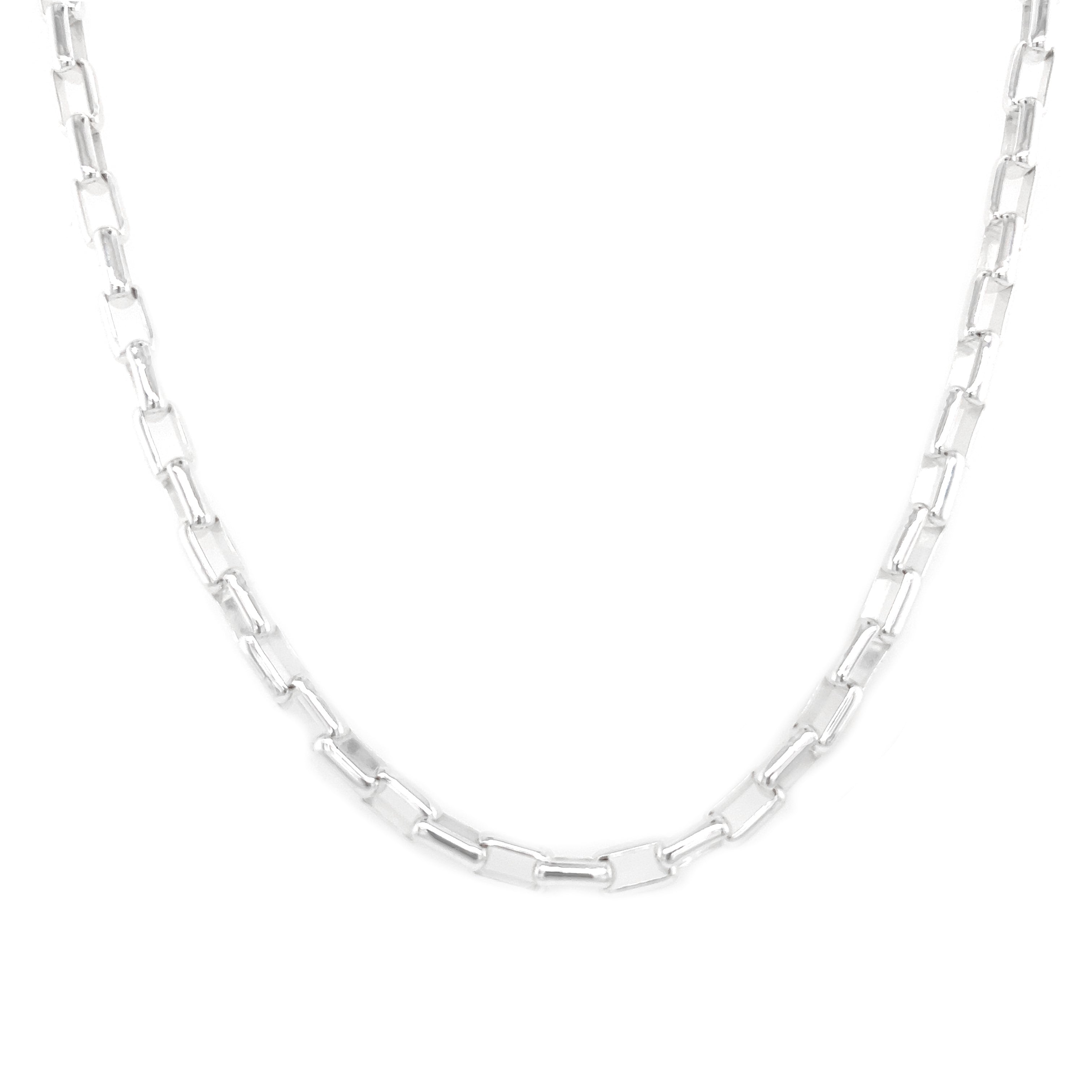4mm Silver Paperclip Chain