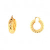 Thick Gold Rope Hoops