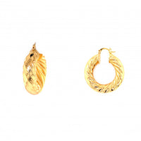 Thick Gold Rope Hoops