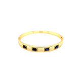 CZ Gemstone Gold Plated Bangle Bracelet