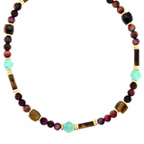 Nylah Tiger Eye x Garnet Necklace