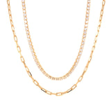 Tina Tennis X Paperclip Necklace