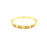 CZ Gemstone Gold Plated Bangle Bracelet