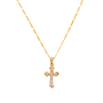 Gold Cross Charm Necklace