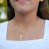 Simone CZ Cross Necklace