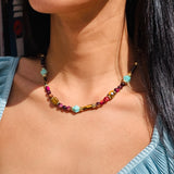 Nylah Tiger Eye x Garnet Necklace