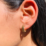 Hallie Ridged Stud Earrings