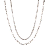 Tina Tennis X Paperclip Necklace
