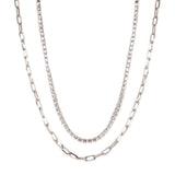 Tina Tennis X Paperclip Necklace