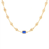 Gali Gemstone Puff Necklace