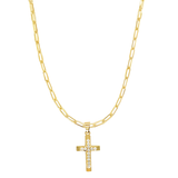 Simone CZ Cross Necklace
