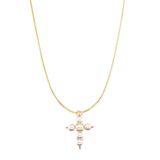 River Pearl Cross Necklace