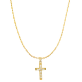 Simone CZ Cross Necklace