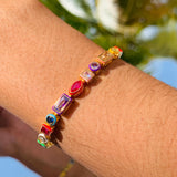 Martha Multicolor Evil Eye Tennis Bracelet