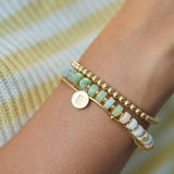 Agnes Initial Beaded Bracelet