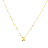 Rhea Script Initial Necklace