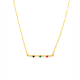 Gemma Gemstone Bar Necklace