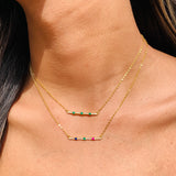 Gemma Gemstone Bar Necklace