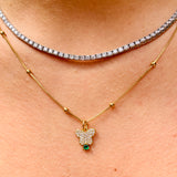 Emmie Emerald Butterfly Necklace