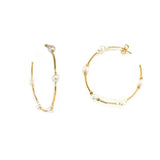 Kins Large Pearl Hoops