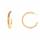 Gold Braided Hoops