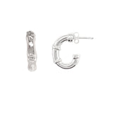 Silver Knot Hoops