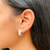 Chunky Silver Hoops