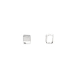 Silver Cube Hoops