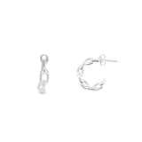 Silver Chain Link Hoops