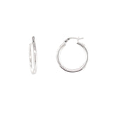 Thin Silver Hoops