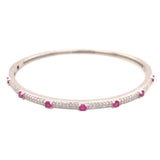 Gemstone CZ Bangle Bracelet