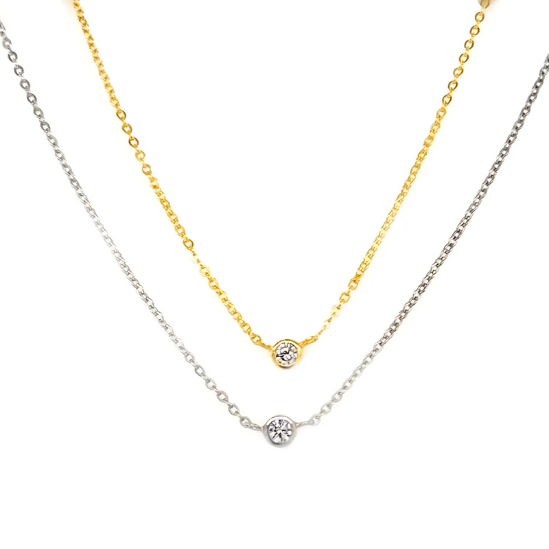 Ava CZ Station Necklace