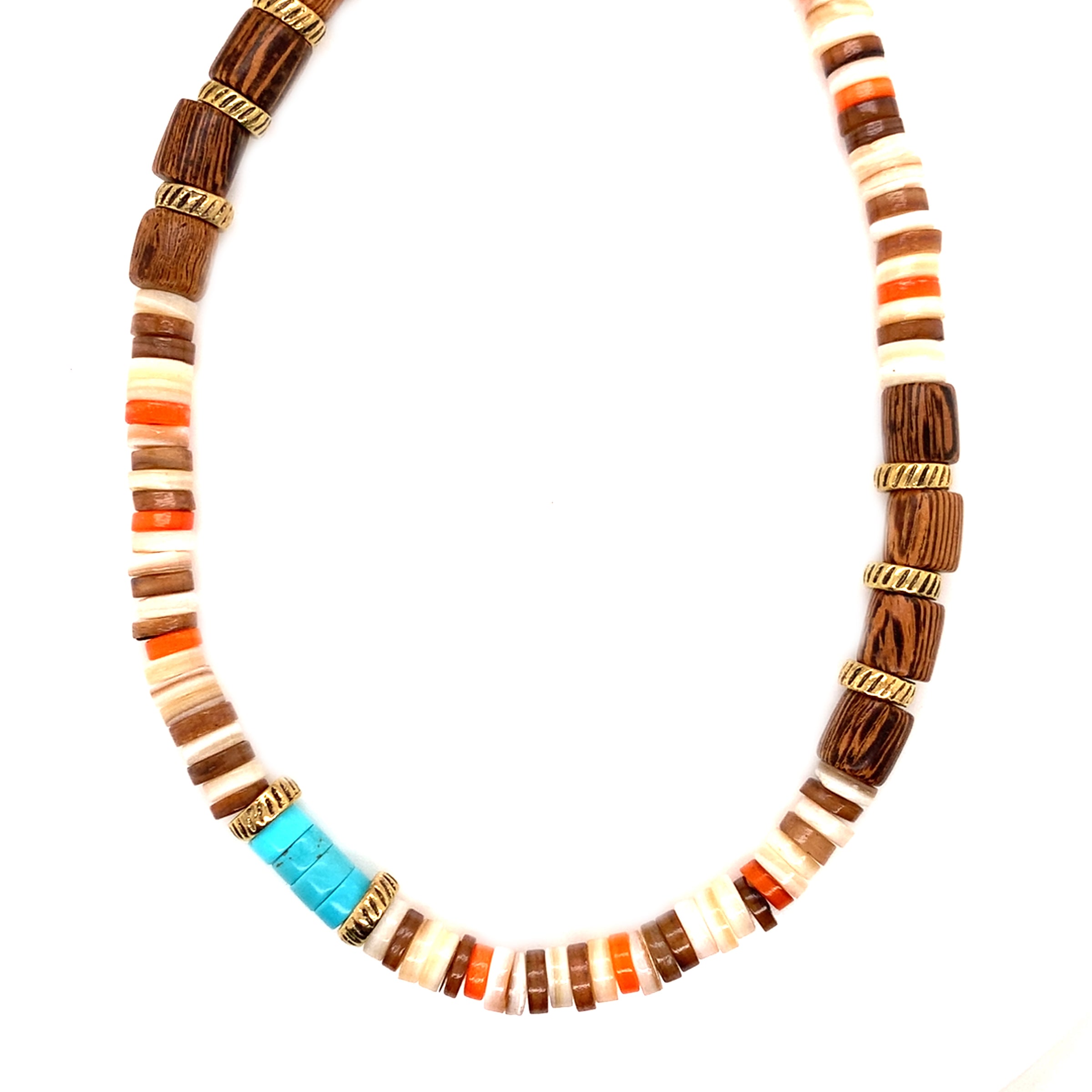 Wooden Stone Necklace