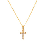 Gold Cross Charm Necklace