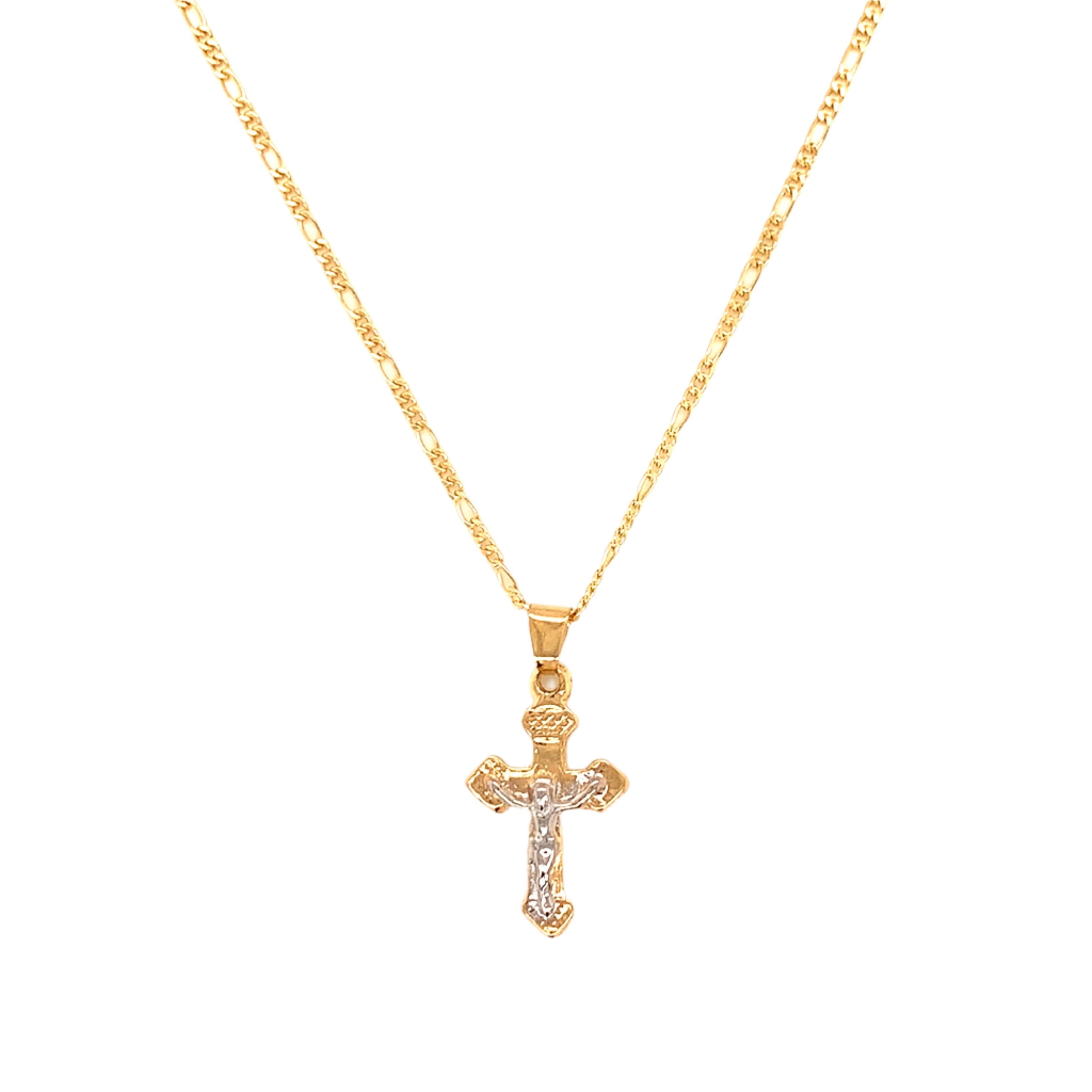 Gold Cross Charm Necklace