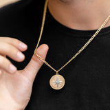 Two-Tone Compass Necklace