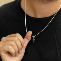 Silver Mini Cross Necklace