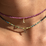 Gracie Gemstone Initial Choker