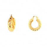 Jules Thick Gold Rope Hoops
