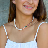 Nyra Heishi Pearl Necklace