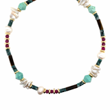 Noor Gemstone x Pearl Necklace